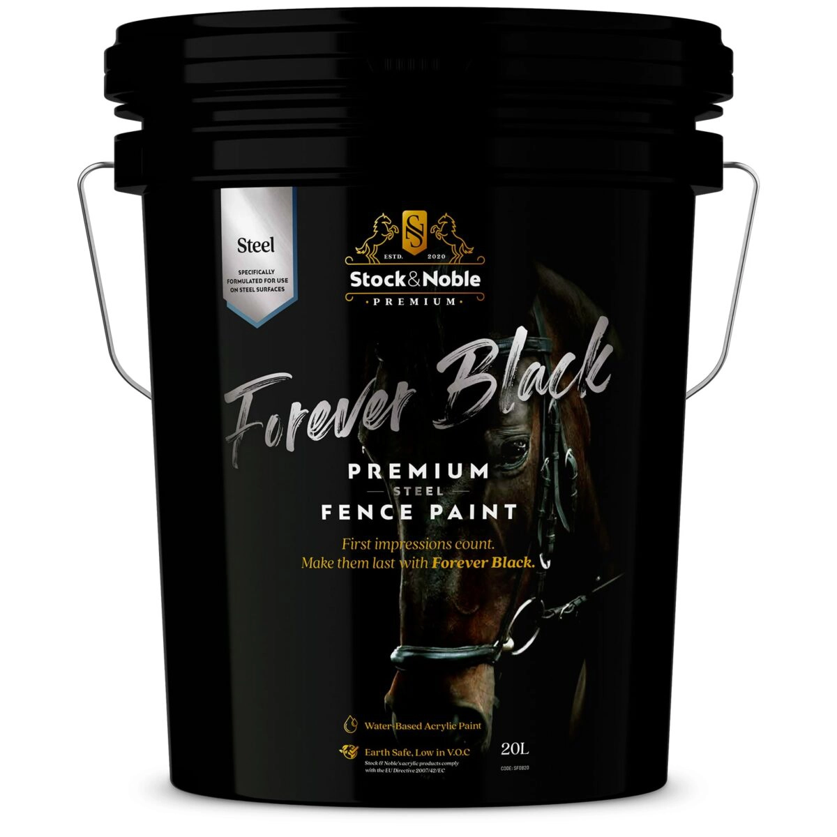 Master Blend Fence Paint Forever Black Steel Design - Stock and Noble