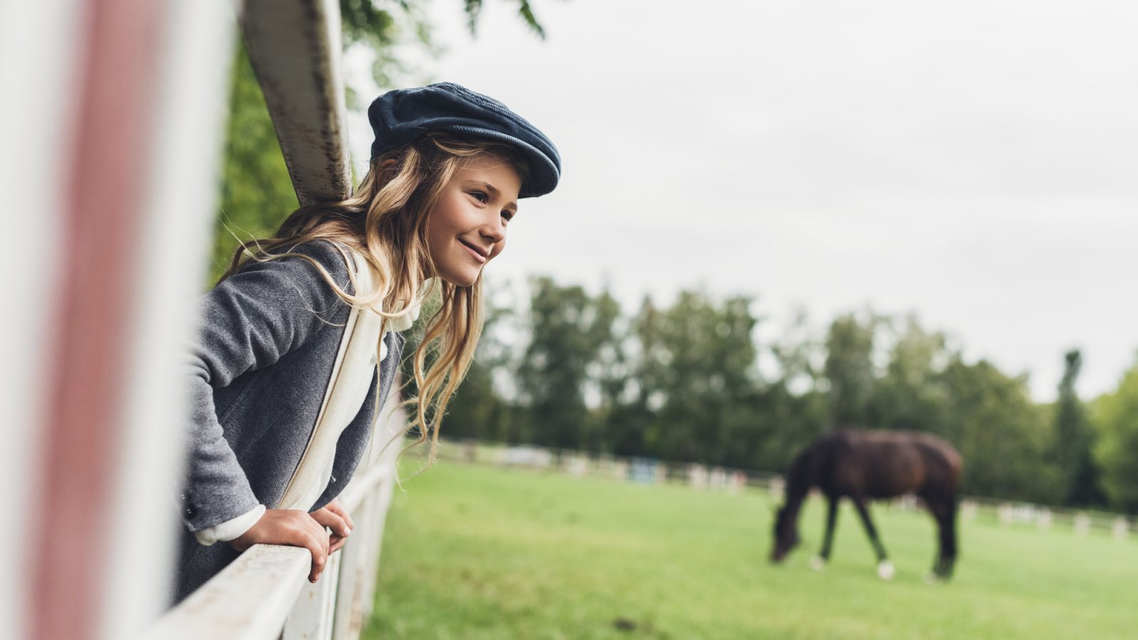 Little Girl and her First Pony - Stock and Noble