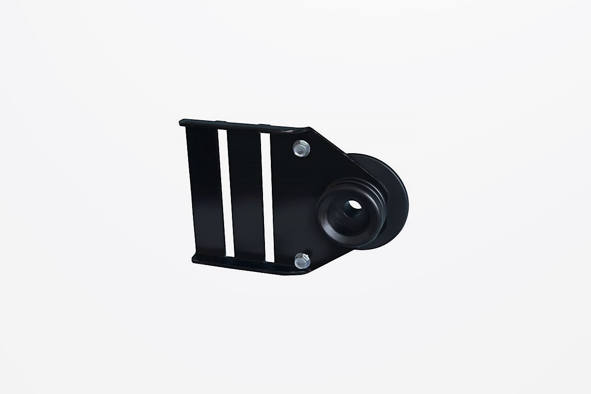 Horserail Straight End Buckle, 4" Black - Electric