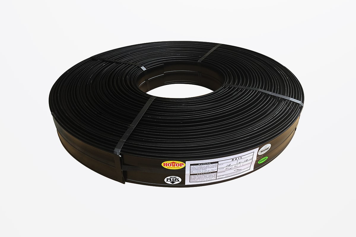 Horserail Hottop Plus Rail, 4" x 100m, Black