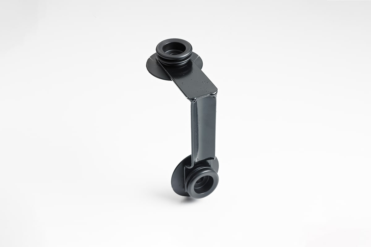 Horserail Top 90° Corner Bracket, 4" Black - Electric