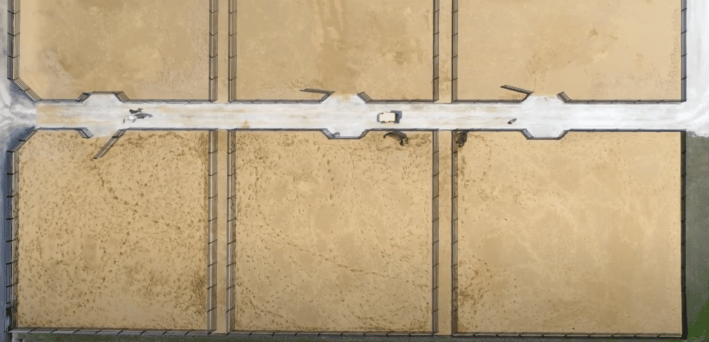 angled horse fencing
