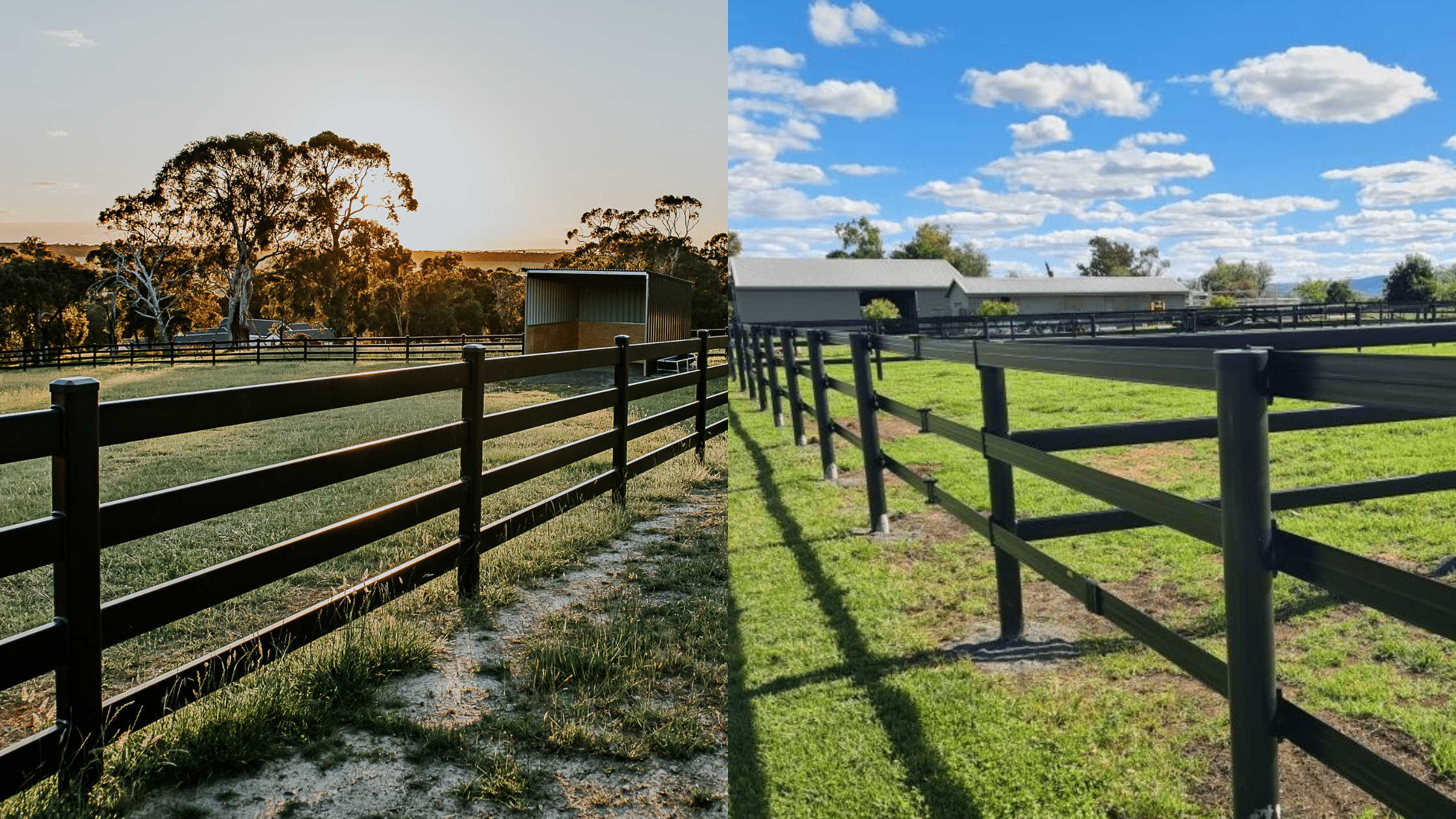 Horse fencing comparison - premium steel post and rail vs horserail