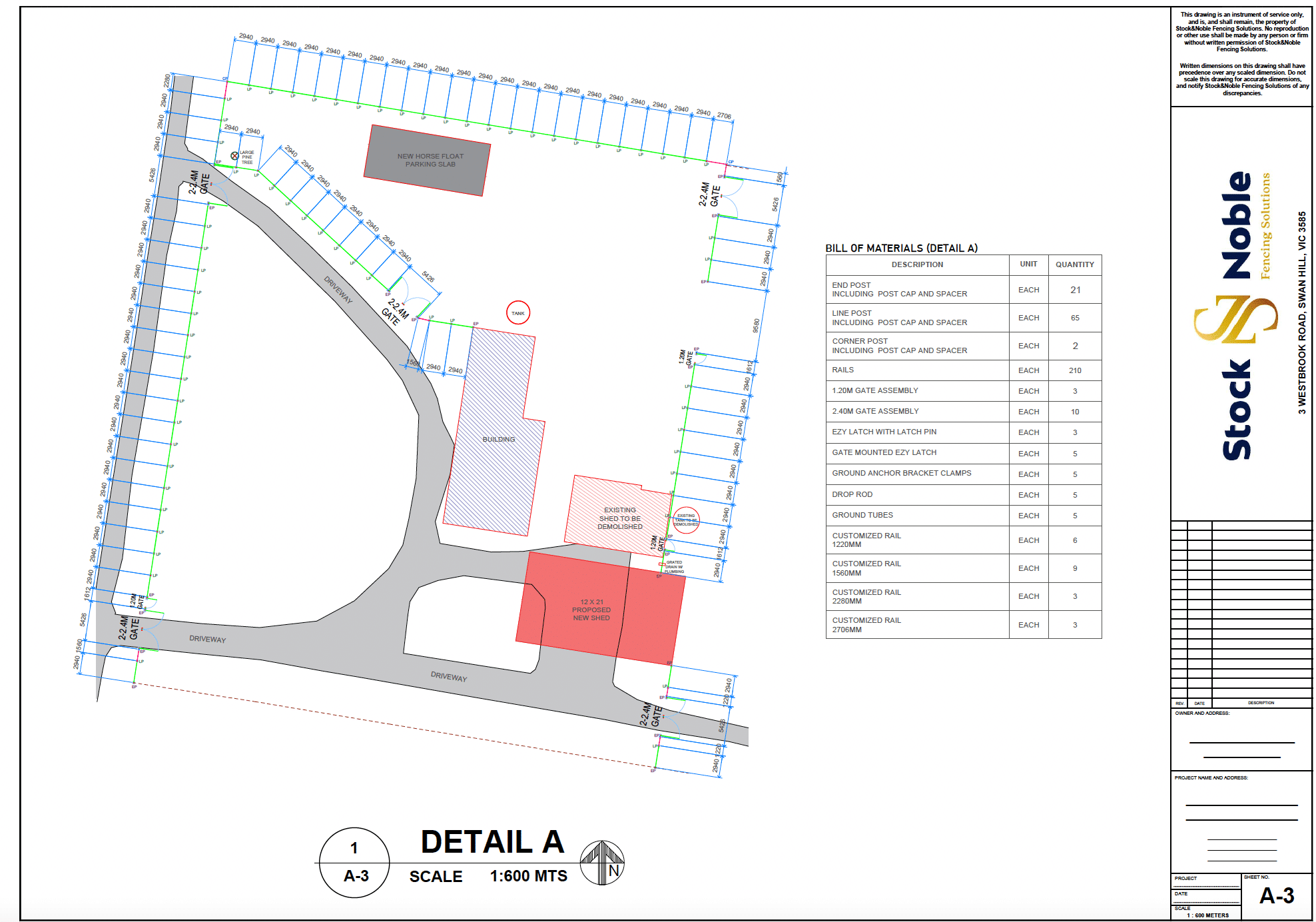 CAD sketch to design your horse property