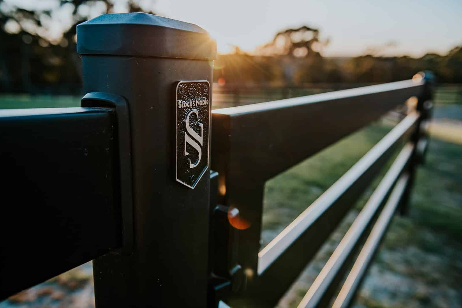 Stock-and-Noble-Premium-Steel-Post-and-Rail-Fencing-Black-4-Rail-with-SN-fence-